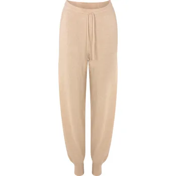 Kašmírové teplákové kalhoty přírodní béžové S / Béžová