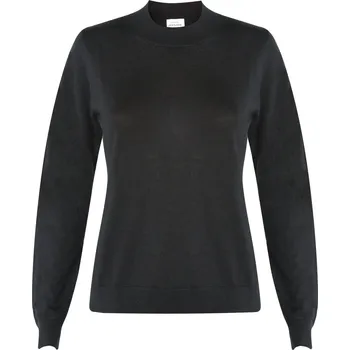 Kašmírovo/hedvábný top SIMPLE černý XS / Černá