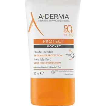 Opalování Sluneční fluid SPF 50 Protect Pocket (Vey High Protection Invisible Fluid) A-DERMA - 30 ml