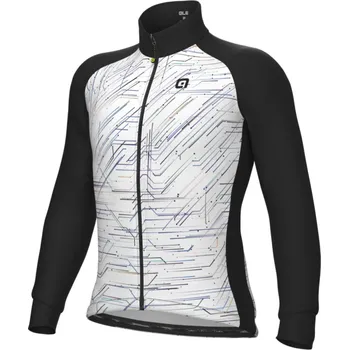 Cyklistická bunda ALÉ Cyklistická zateplená bunda - BYTE PRAGMA - bílá S