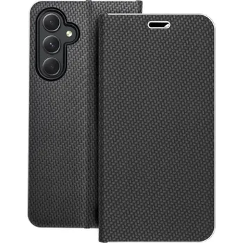 Pouzdro na mobilní telefon Forcell Pouzdro LUNA Book Carbon pro SAMSUNG A54 5G , černé 5903396195402