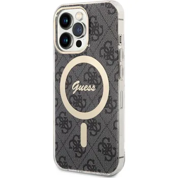 Telefonní příslušenství Guess 4G IML MagSafe Zadní Kryt pro iPhone 13 Pro Black 3666339126810