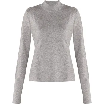 Dámský svetr Merino-kašmírový svetr POISE šedý S / Šedá