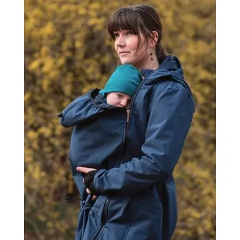 Softshellová těhotenská a nosící bunda Andrea - tmavě modrá - 1) velikost S