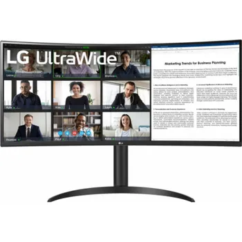 Monitor LG MT VA LED 34" 34WR55QK - VA panel, 3440x1440, 2xHDMI, DP, USB-C, USB 3.0, zakriven, nast vyska