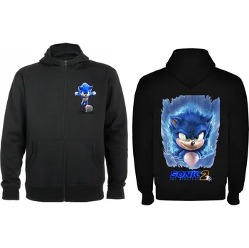 Chlapecká mikina Mikina se zipem Ježek Sonic Barva: černá, Velikost: 98/104 - 3/4roky