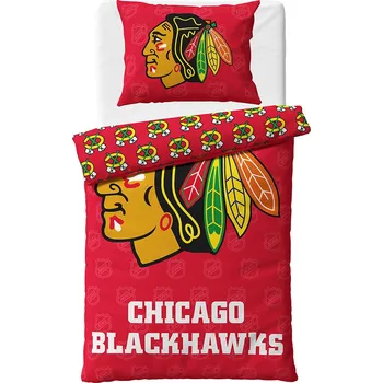 Povlečení Hokejové povlečení NHL Chicago Blackhawks Shields Rozměr: 135x200 + 80x80 cm