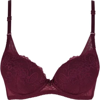 Podprsenka Jonike malá podprsenka push up 16331 90B tmavě vínová