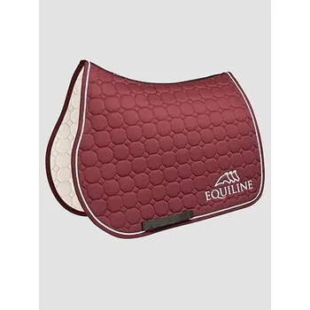 Podsedlová dečka EQUILINE Octagon Outline, všestranná, vínová