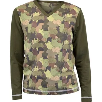 Elektronický střih / PDF dámské V-neck triko s dlouhým rukávem-2XL-5XL