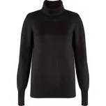 Merino-kašmírový rolák černý XS / Černá