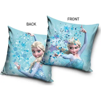Dekorativní polštářek Tip Trade Dětský polštářek Ledové Království Elsa Sněhová Královna 40x40 cm