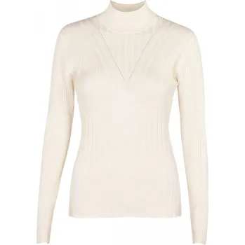 Kašmírový rolák superlehký vzorovaný offwhite XL / Bílá