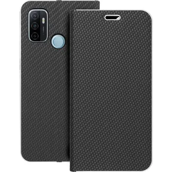 Forcell Pouzdro LUNA Book Carbon pro OPPO A53 2020 / A53s , černé 5903396096815