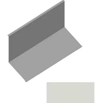 Střecha Lemování ke zdi rovnoběžné s okapem RS312S-135 SP&nbsp;25 RAL 9002 šedobílá