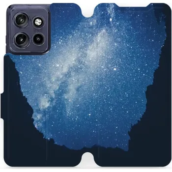 Pouzdro na mobilní telefon Flipové pouzdro Mobiwear - Motorola Edge 50 Neo - M146P Galaxie (Knížkové flip pouzdro, obal, kryt na mobil Motorola Edge 50 Neo - M146P Galaxie, materiál Umělá kůže + TPU - ochrana 360°, stojánek, silikonová vanička, magnetické zavírání)