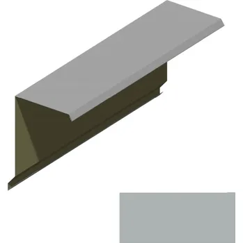 Střecha Ukončení pultové střechy RS360A-75 SP&nbsp;25 s okapnicí RAL 9007 tmavě stříbrná