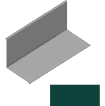 Střešní lemovaní Lemování ke zdi rovnoběžné s okapem RS312S-120 SP 25 RAL 6005 zelená