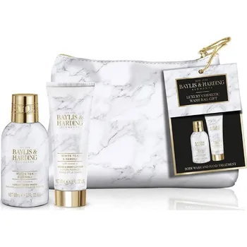 Kosmetická sada Baylis & Harding Elements mycí gel 100 ml + krém na ruce 50 ml + kosmetická taštička dárková sada 3 ks