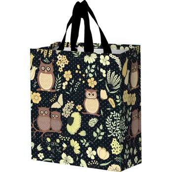 Nákupní taška Taška lamino 14l SOVY černá