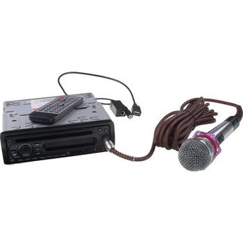 Multimediální centrum 1DIN rádio pro autobusy s DVD/CD, 2x USB, SD, Bluetooth + HF, Mikrofon pro průvodce + prop