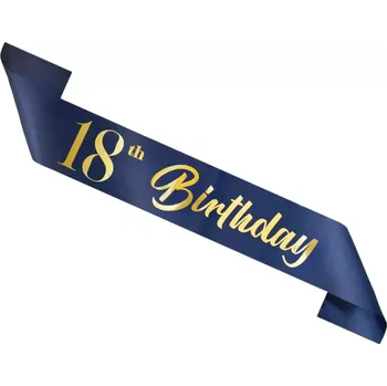 Party dekorace Šerpa 18th Birthday - tmavě modrá