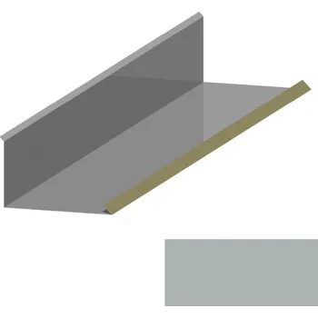 Střešní lemovaní Lemování ke zdi boční RS312B SP 25 RAL 9007 tmavě stříbrná