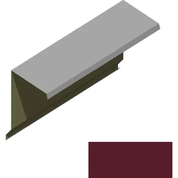 Ukončení pultové střechy RS360A-60 SP 25 s okapnicí RAL 3005 vínová