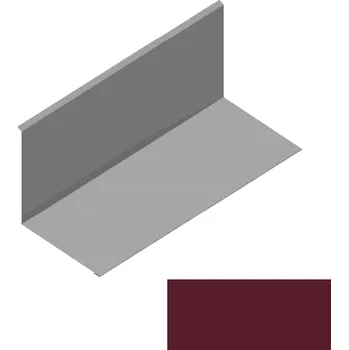 Střecha Lemování ke zdi rovnoběžné s okapem RS312S-120 SP&nbsp;25 RAL 3005 vínová