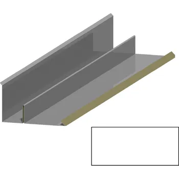Střešní lemovaní Lemování ke zdi boční RS416BD SP 25 RAL 9010 bílá