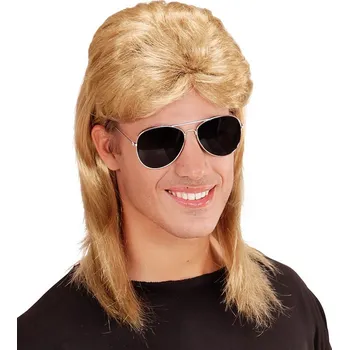 Karnevalová paruka Paruka 80. léta - blond s brýlemi