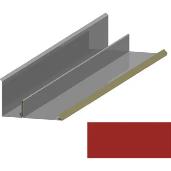 Střešní lemovaní Lemování ke zdi boční RS416BD SP 25 RAL 3000 červená