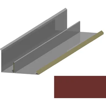 Střešní lemovaní Lemování ke zdi boční RS416BD SP 25 RAL 3009 cihlově hnědá