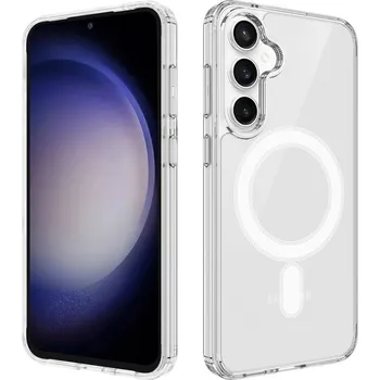 Pouzdro na mobilní telefon MagSafe průhledný kryt z tvrdého silikonu pro Samsung Galaxy S24 FE