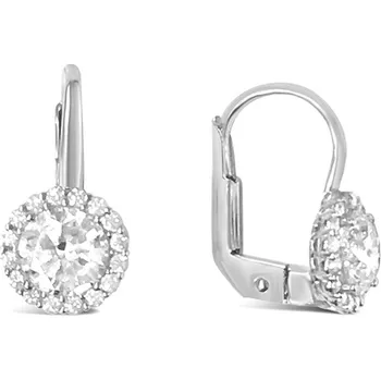 Náušnice Lillian Vassago Náušnice na patentové zapínání se zirkony, bílé zlato LLV11-SGER004W
