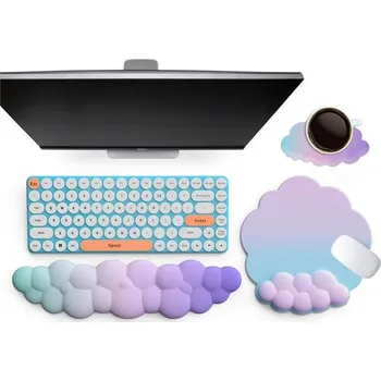 Podložka pod myš Huado ergonomický set Mráček podložka pod myš 3v1 Pastelové ombre Huado 97k-cube