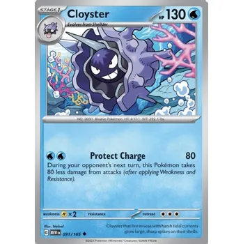 Karetní hra The Pokémon Company Pokémon TCG: MEW 091/165 Cloyster - 151 REVERSE HOLO