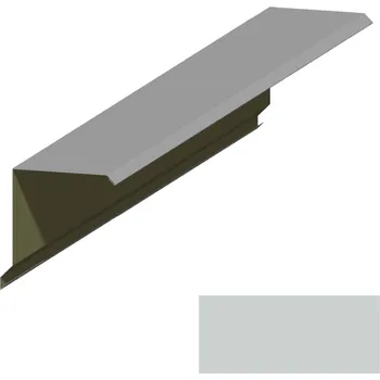 Lemování okraje RS312Q SP 25 s okapnicí RAL 9006 stříbrná