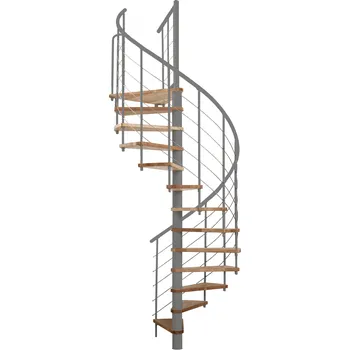 Schodiště Točité schodiště Minka Venezia Smart průměr 100cm pro výšku do 305cm dřevěné stupně a plastové madlo