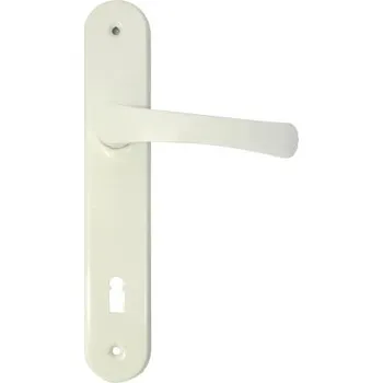 Dveřní kování Toptrade Profi Tools Toptrade Klika Al 72mm bílá na klíč 603080