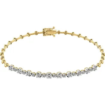 Náramek Zlatý náramek s brilianty - 19 cm - 0,23 ct - ryzost 585 - 211.243