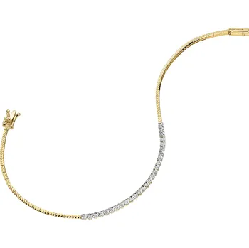 Náramek Náramek ze žlutého zlata s brilianty - 18 cm - 0,14 ct - ryzost 585 - 211.233