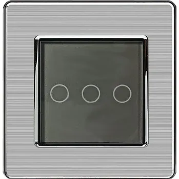 Elektrická zásuvka SRAN WiFi trojvypínač v rámečku nerez ocel