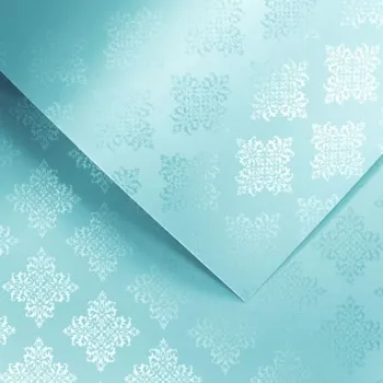 Papír Papír na vizitky A4 230g 204908 Glamour modrý