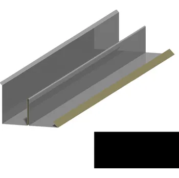 Střešní lemovaní Lemování ke zdi boční RS416BAD SP 25 RAL 9005 černá