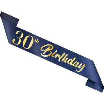 Party dekorace Šerpa 30th Birthday - tmavě modrá