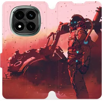 Pouzdro na mobilní telefon Flipové pouzdro Mobiwear - Xiaomi Redmi Note 14 Pro Plus 5G - MA09S Průzkumník s červeným vozítkem (Knížkové flip pouzdro, obal, kryt na mobil Xiaomi Redmi Note 14 Pro Plus 5G - MA09S Průzkumník s červeným vozítkem, materiál Umělá kůže + TPU - ochrana 360