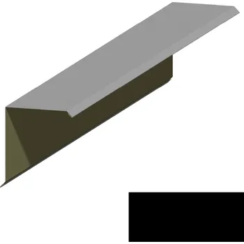 Střecha Lemování okraje RS312S SP&nbsp;25 2N156 černá 0,5 mm 2 bm