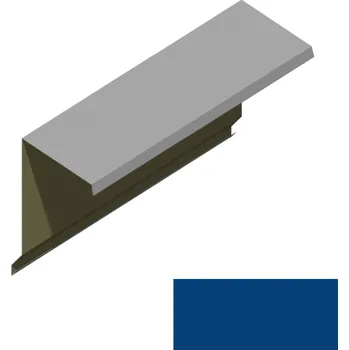 Střecha Ukončení pultové střechy RS360A-60 SP&nbsp;25 s okapnicí RAL 5010 modrá