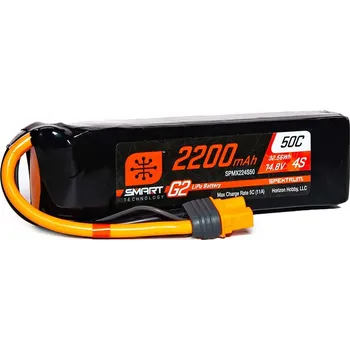 RC model letadla Spektrum Smart G2 LiPo 14.8V 2200mAh 50C IC3